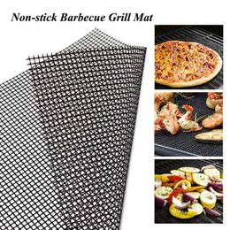 Grill Mat Nit-Stick Barbecue Pad BBQ Grill Mesh Mes Maas Herbruikbaar Buiten kookmat Garden Grill Liner Keukenaccessoires gereedschap gereedschap