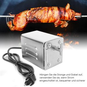 Grills BBQ Grill Roaster Motor Electric Goat Pig Chicken BBQ Spit Rotisserie ACCESI con barbacoa al aire libre SPS40 Acero inoxidable