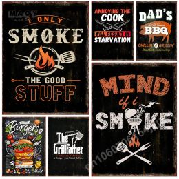 Grills BBQ Meating Grilling Metal Signs Home Kitchen Restaurant Art Decor Decor Bar Plaques Garage Party Street Posters Vintage