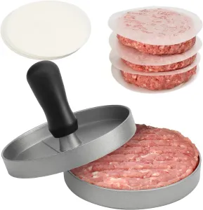 Grilles Burger Press Hamburger Patty fabricant de galettes avec du papier cire en aluminium Burger pour la cuisine BBQ Grill