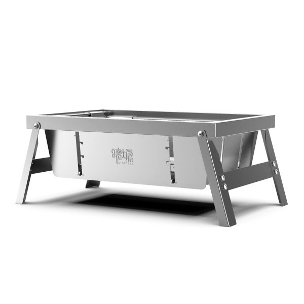 Grills Camping Grill poêle Portable extérieur charbon de bois ménage pliant en acier inoxydable barbecue poêle à bois pique-nique détachable poêle à rôtir