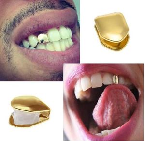 Grills tandheelkundige mond punk tanden caps cosplay feest tand rapper body nieuwe aangepaste gouden kleine single tanden dop hiphop tanden grill t4308151