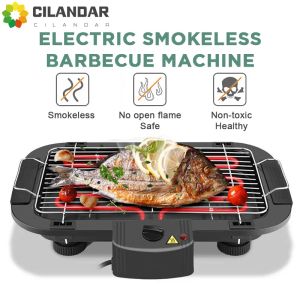 Grilles Table électrique Top Grill BBQ Barbecue Camping Cuisine Cuisine Indoor 1300W