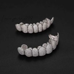 Grilles Personnalisation exclusive Moisanite dents Grillz Iced Hop 925 Silver Decorative Braces Real Diamond Bling Bling Tooth Grills for Men