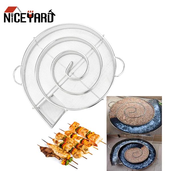 Parrillas NICEYARD Generador de humo frío y caliente Nuevo ahumador Salmón Tocino Pescado Barbacoa Parrilla Herramientas de barbacoa de acero inoxidable