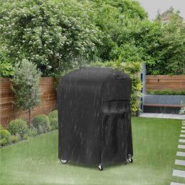 Grills Outdoor BBQ Cover Black 600D Polyester Oxford Doek Zware Dust Dust Reged Rainproof Sunscreen Barbeque Grill Protective Cover
