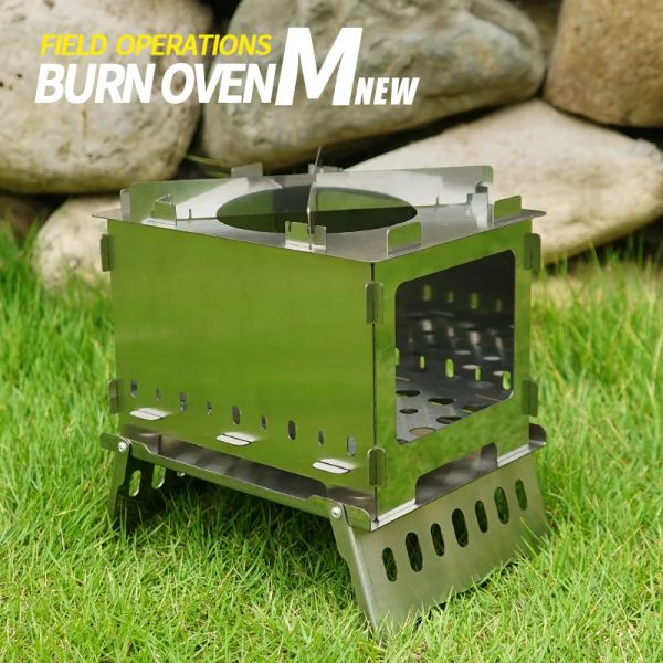 Grills extérieur pique-nique portable poêle pliant équipement de camping incinérateur en acier inoxydable grill mini cache-charbon barbecue BBQ