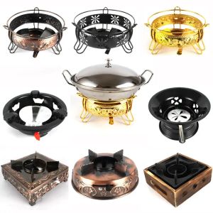 Grills Draagbare Mini Alcohol Kachelbrander Buiten Messing Camping Koken Kachelbrander Buffetkachel bbq grill buiten barbecue grillen