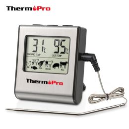 Grilles Thermopro TP16 Thermomètre numérique pour le fumé à fumy Cuisine liquide Cuisine Cuisine de cuisson Gilling Viande BBQ Thermomètre et temporisation