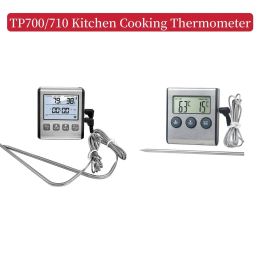 Grills TP700/TP710 Digitale LCD -keuken Kookthermometer Voedingstemperatuur voor de oven BBQ Grill Timer met roestvrijstalen sonde