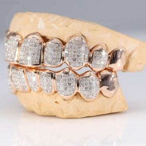 Grillz – diamants Moissanite personnalisés, argent 925, entièrement glacé, dents Hip Hop, filles et hommes, Moissanite Grillz