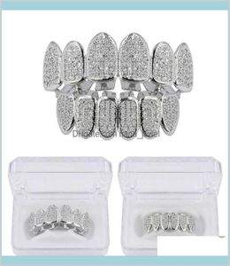 Grillz Dental Body Hip Hop Bijoux Homme Diamond Teeth Personnalité Personnalité Gold Iced Out Grills Men Men Accessoires de mode Drop 2734764