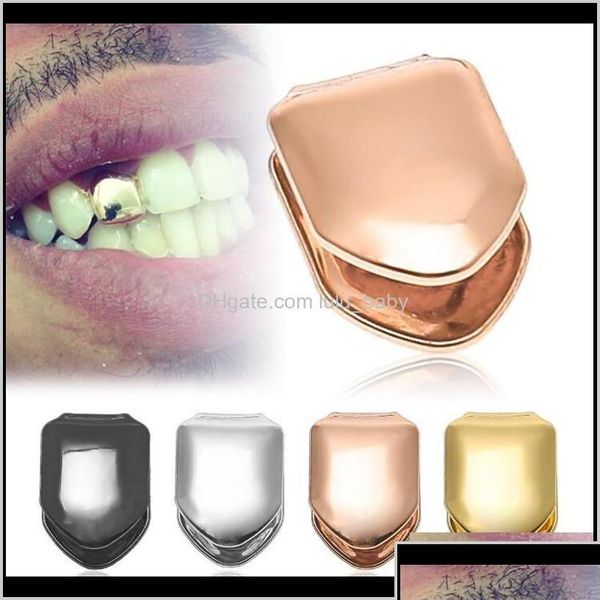 Grillz Dentaire Grills Accolades Unique Dent En Métal Or Sier Couleur Haut Bas Hiphop Dents Caps Bijoux De Corps Pour Femmes Hommes Mode Ztlt5 Dhyf9