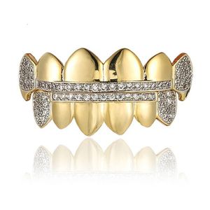 Grillz Dentaire Grills Zircon Cubique Hip Hop Fangs Dents Haut Bas Bouche Punk Caps Cosplay Party Rappeur Bijoux 230825 Drop Livraison B Dhclh