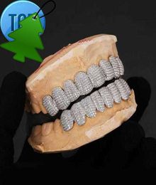 Grillz Dental Grills exclusif Personnalisation Moisanite Dents Grillz Iced Out Hop 925 Silver Decorative Braces Real Diamond Bling Tooth Grills for Men 1520787