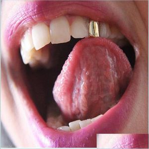 Grillz Dentaire Grills Or Couleur Hip Hop Dent Unique Grillz Cap Haut Bas Grill Pour Halloween Bijoux Cadeaux Bling Dents Personnalisées Rh Dhk1A