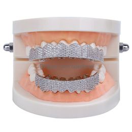 Grillz Dental Grills Hip Hop Jewelry Mens Diamond Grillz Tanden Persoonlijkheid Charms Goud Iced Out Fashion Rapper Men Accessoires324A DHGWP