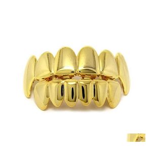 Grillz Dentaire Grills Hip Hop Personnalité Crocs Dents Or Sier Rose Grillz Faux Ensembles Vampire Pour Femmes Hommes Drop Delivery Bijoux Bo Ot1S3