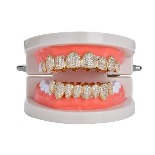 Grillz Dental Grills Hip Hop Dents Dent Grillz Cuivre Zircon Cristal Halloween Bijoux Cadeau Entier Pour Rap Rappeur Me5413528 Drop De Otufg