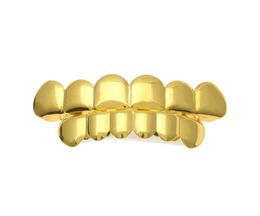 Grillz Plaqué Or Hip Hop Rock Dents Caps Top Bottom Grill Set Pour La Fête De Noël Vampire Teeth7344893