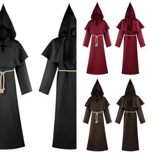 Grim Halloween Reaper -kostuum, middeleeuwse gewaden, monnikskostuums, tovenaarspriester cosplay