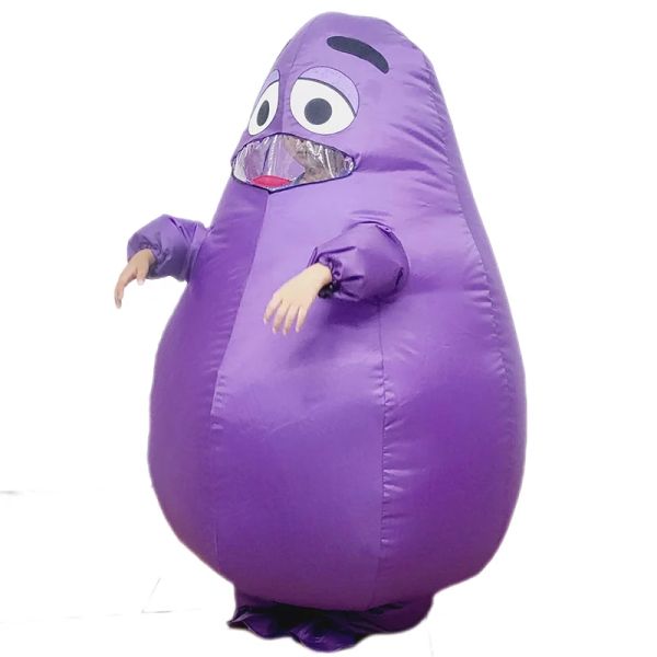 Grimace Costume for Kids Adult Grimaces Birthday Gameboy Halloween Cosplay Mascot Suit gonflable Purple Shake Child Carnival