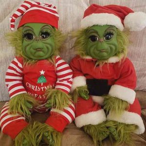 Grinch Doll Cute Christmas Gevulde pluche speelgoed Kerstmis geschenken voor kinderen Home Decoratie op voorraad #3 211223241B