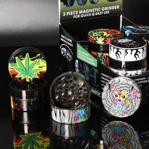 Grinder Diameter 55mm Drie Lagen Plastic Rook Grinder Conische Tand Grinder Sigarettenaccessoires Groothandel