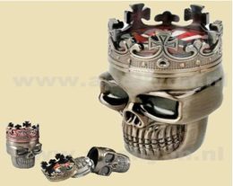 Broyeur en métal King Skull en plastique, broyeur d'herbes de tabac, accessoires pour fumer, broyeur à épices en 3 parties, Muller magnétique avec tamis f5061444