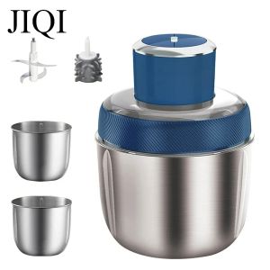 Grinders 2 vitesses électriques Mincer Mincer Juicer Baby Prowepor Food Propeller Peeler en acier inoxydable Hachine de remuant de légumes