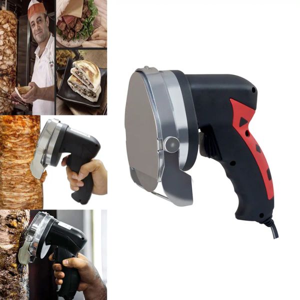 Molinillos 2020 Cortadora de Kebab eléctrica Cortadora de carne asada de mano Máquina cortadora Cortadora de Shawarma Gyro Cuchillo 220V 110V Cortadora de carne