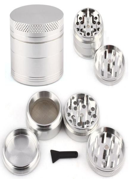 Griners Herb Grinder 4 Pieces 40 mm Molillas de tabaco con triángulo raspador de aluminio material de San Valentín regalos2827959