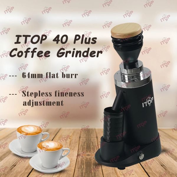 Grinders ITOP40 Plus 64 mm Flat Titanium Burr Coffee Grinder Amélioration de pas sans finesse Ajustement Espresso Café de poudre