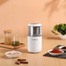 Grinders Konka Mini Portable Spice voedselprocessor elektrische handmatige koffiebonenmolen koffiepoedermolen