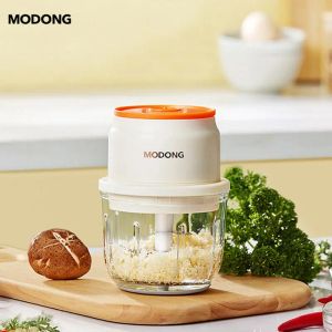 Broyeurs MODONG hachoir à viande domestique hachoir bol en verre Portable 45W hachoir polyvalent 1200mAh batterie Rechargeable Meat Grinder