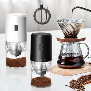 Grinder Draagbare elektrische koffiemolen USB Oplaadbare keramische slijpende kern Professionele koffiebonenmolenmolenmolen keukenmachines