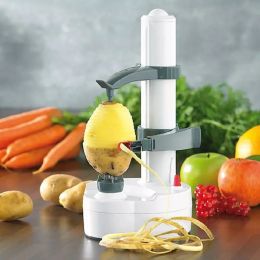 Grinders Upgraded Package Electric Spiral Apple Peeler Cutter Slicer Fruit Aardappel Automatische batterij bediende Peeler Machine Keukengereedschap