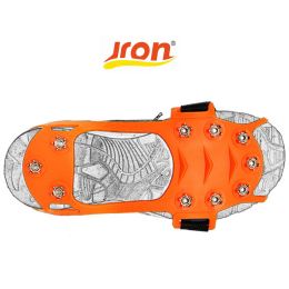 Gripper Jron 10 dents Crampons de Traction pour marcher sur la neige et la glace chaussures antidérapantes Crampons Crampons escalade pince à glace