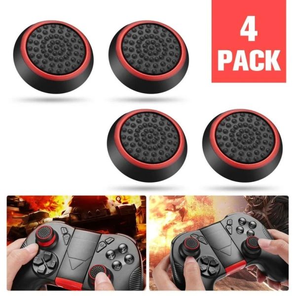 GRIPS 4PCS / 10PCS non glissière en silicone analogique Joystick Thumbstick Thumb Grip Caps Casquettes pour PS3 PS4 PS5 Xbox 360 Xbox One Controller