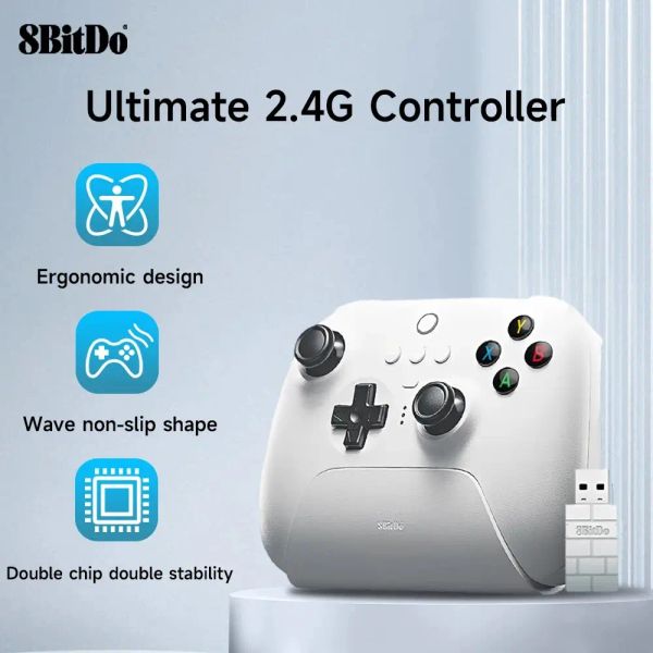 GRIPS 8BITDO Contrôleur de commutateur de joystick Ultimate 2.4G ALPS Joystick pour PC Steam Deck et iPhone Android TV