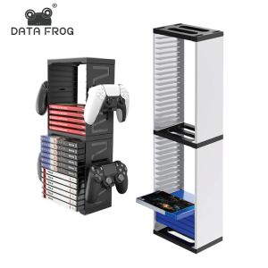 Grips Data Frog Host Disc DoubleLeryer Box Box Boîte pour PS5 / PS4 / Nintend Switch Disc Shelf pour Xbox Series X Holder Accessoires