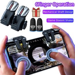 GRIPS G21 Game de téléphone mobile Trigger Gamepad Joystick 6Finger AIM TIRING L1 R1 Key Button Game Game Pignings for PUBG Game Controller