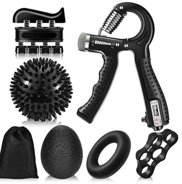 Poignées Poignées Gym Fitness Comptage Réglable Grip Set Doigt Avant-Bras Force Récupération Musculaire Pince Exerciseur Entraîneur Ball Décompresser