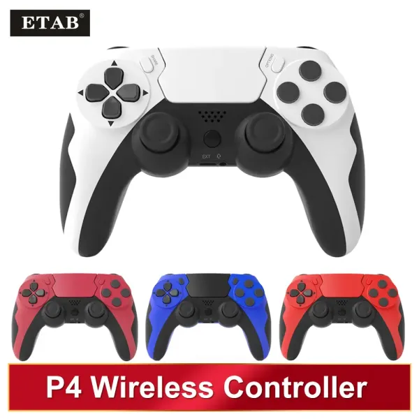 Grips Nouveau contrôleur sans fil Bluetooth GamePad Double vibration 6axis Joypad avec touche de microphone tactile