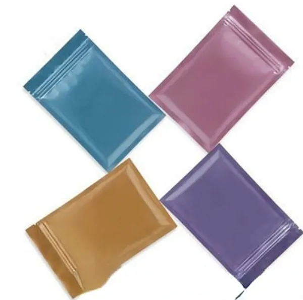 Sac d'épicerie refermable multicolore Zip Mylar sac de stockage des aliments sacs en papier d'aluminium sacs d'emballage en plastique pochettes anti-odeurs