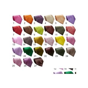 Bruidegom banden Cummerbunds Mens NecTie Imitated 100 Silk Tie Neck Solid Stripe Dot Assorted 24pc/Lot1326 Drop Delivery Wedding Party Dhuw2