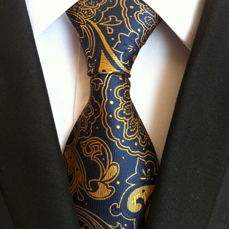 Damat bağları Polyester üç boyutlu kesim paisley kravat kaju çiçek polyester erkek takım elbise kravat