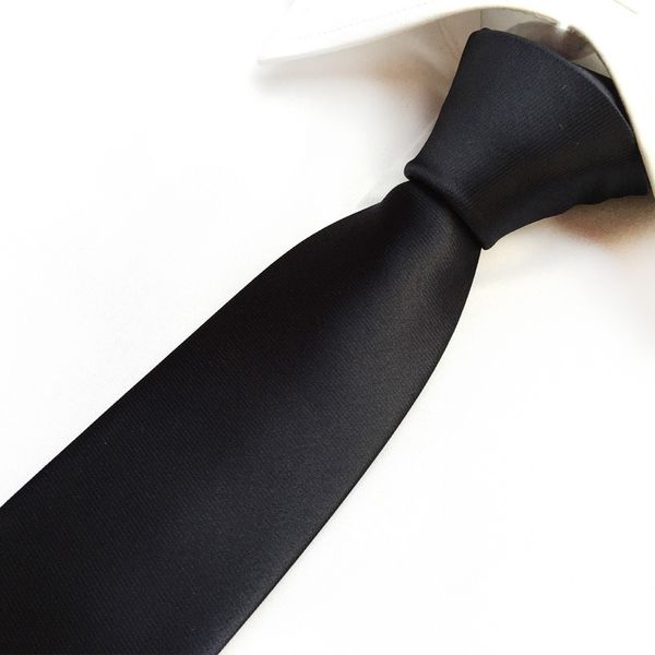 Cravates de marié, petite cravate de couleur unie, 6cm, version fine et étroite, robe formelle, mariage d'affaires, rouge, bleu, noir