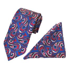 Groom Ties Stropdas en vierkante sjaal polyester herenstropdas herenzakhanddoek, tweedelige set