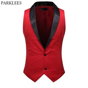 Marié smoking gilet hommes marque col châle Slim Fit robe gilet hommes fête décontracté Chalecos Para Hombre 210923